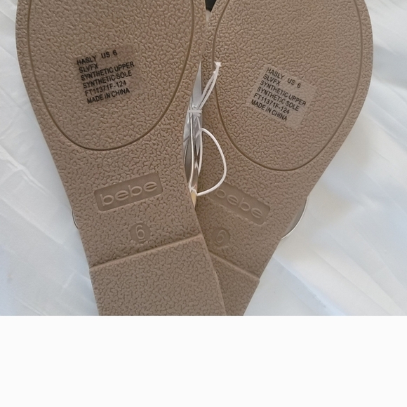 Bebe Silver Sandals with Metallic Finish - Picture 4 of 4